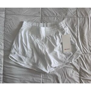 NEW Lululemon Hotty Hot Shorts Size 8 HR High Rise 4" Lined White Pocket Lined